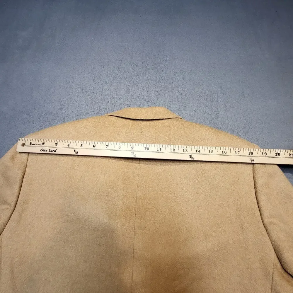 Camel Hair Blazer American Trend Estate Mens 40? Brown 2 Button Coat Made In USA